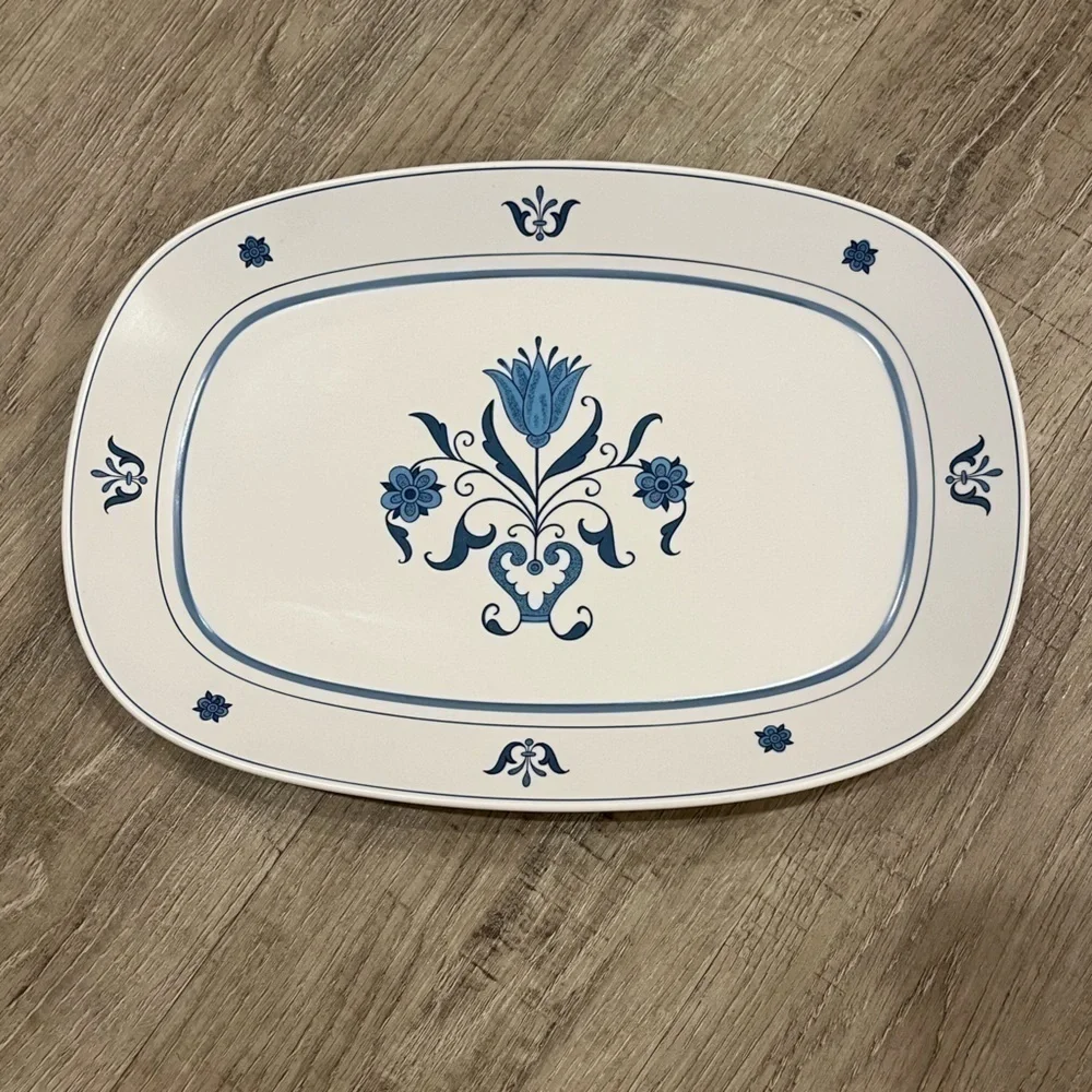 NORITAKE PROGRESSION BLUE HAVEN PLATTER SERVING TRAY Pattern# 9004